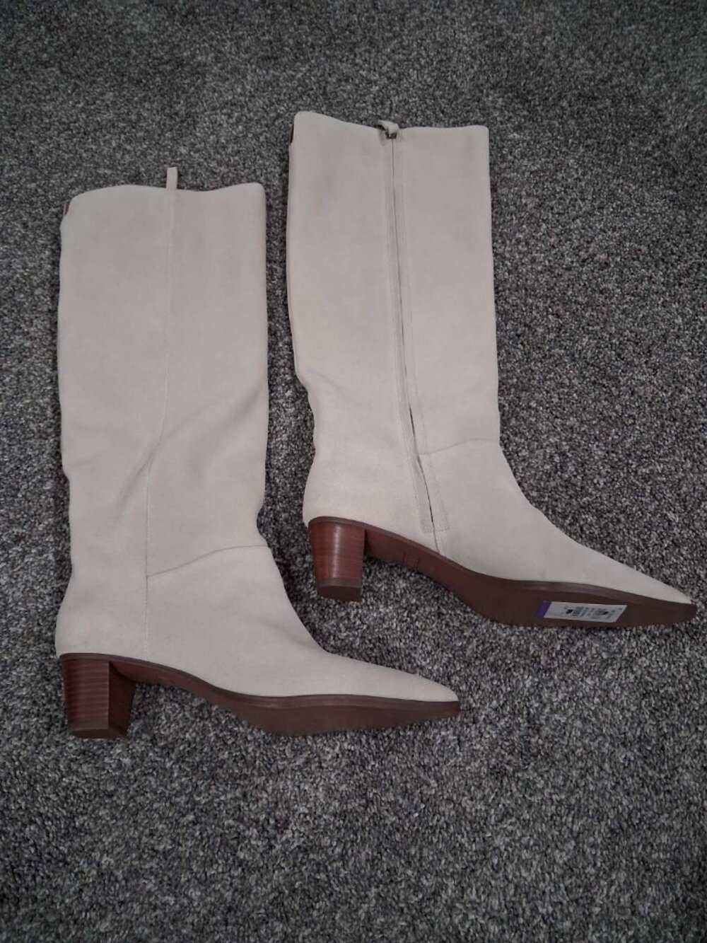 SARTO by Franco Sarto Genevieve Knee-High Boots – Beige Suede – Size 10 (BNWT) - Picture 3 of 7